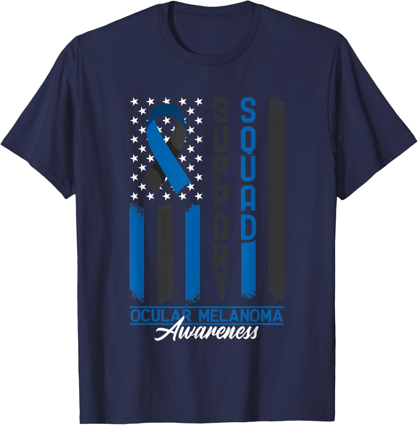 Support Awareness Squad I Eye Cancer & Ocular Melanoma T-Shirt - T-Shirt | Navy
