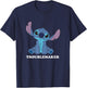 Disney Lilo & Stitch Troublemaker Cute Stitch Big Portrait T-Shirt - T-Shirt | Navy