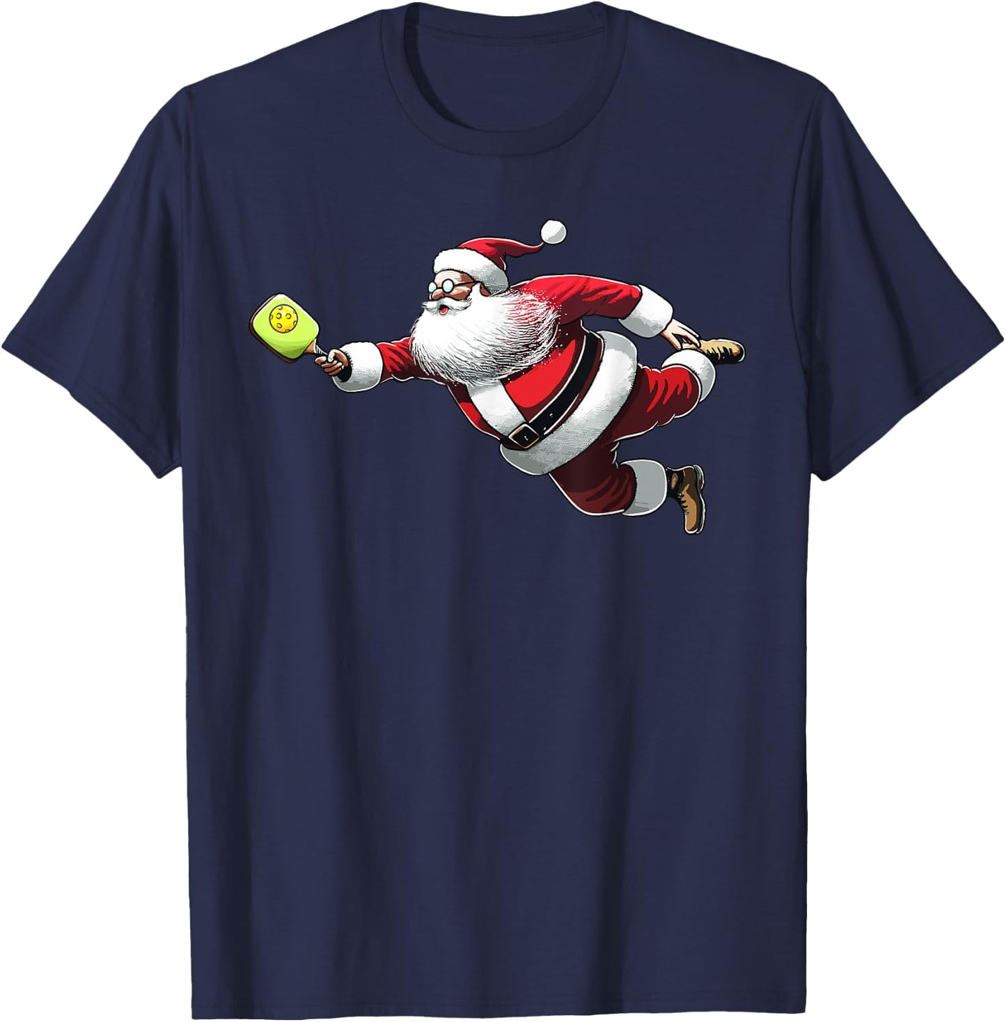 Funny Pickleball Lover Christmas Santa Claus Men Women T-Shirt - T-Shirt | Navy