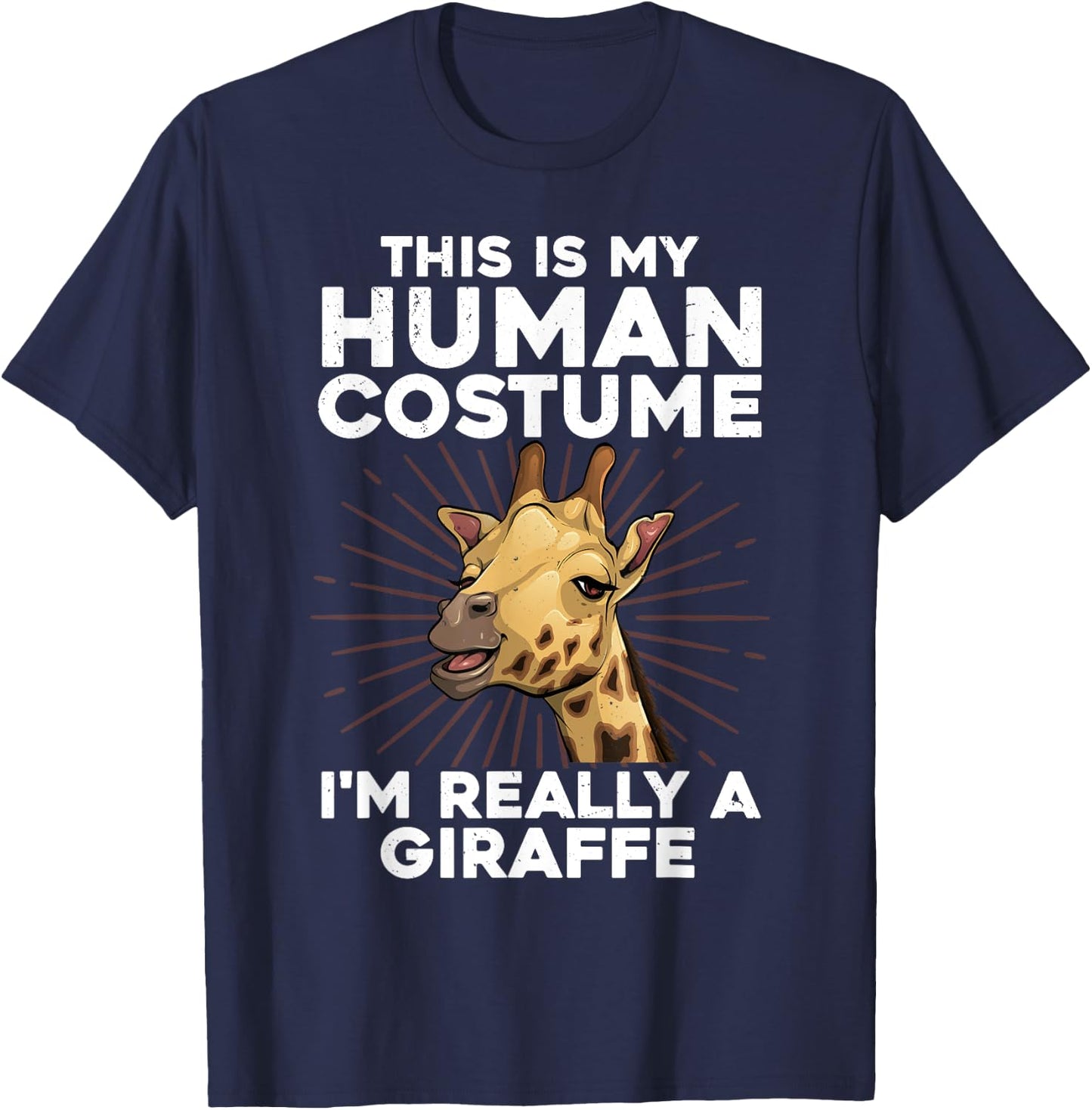 Cool Giraffe Women Zoo Animal Lovers Safari Wildlife T-Shirt - T-Shirt | Navy
