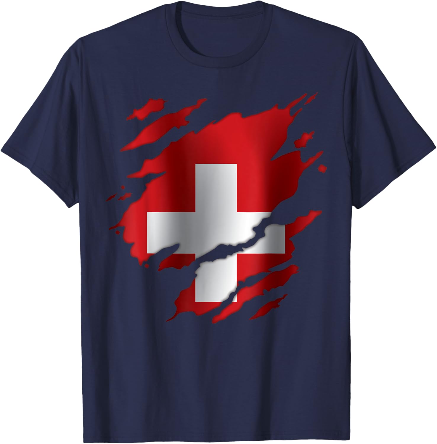 Switzerland Swiss Flag Heritage T-Shirt - T-Shirt | Navy
