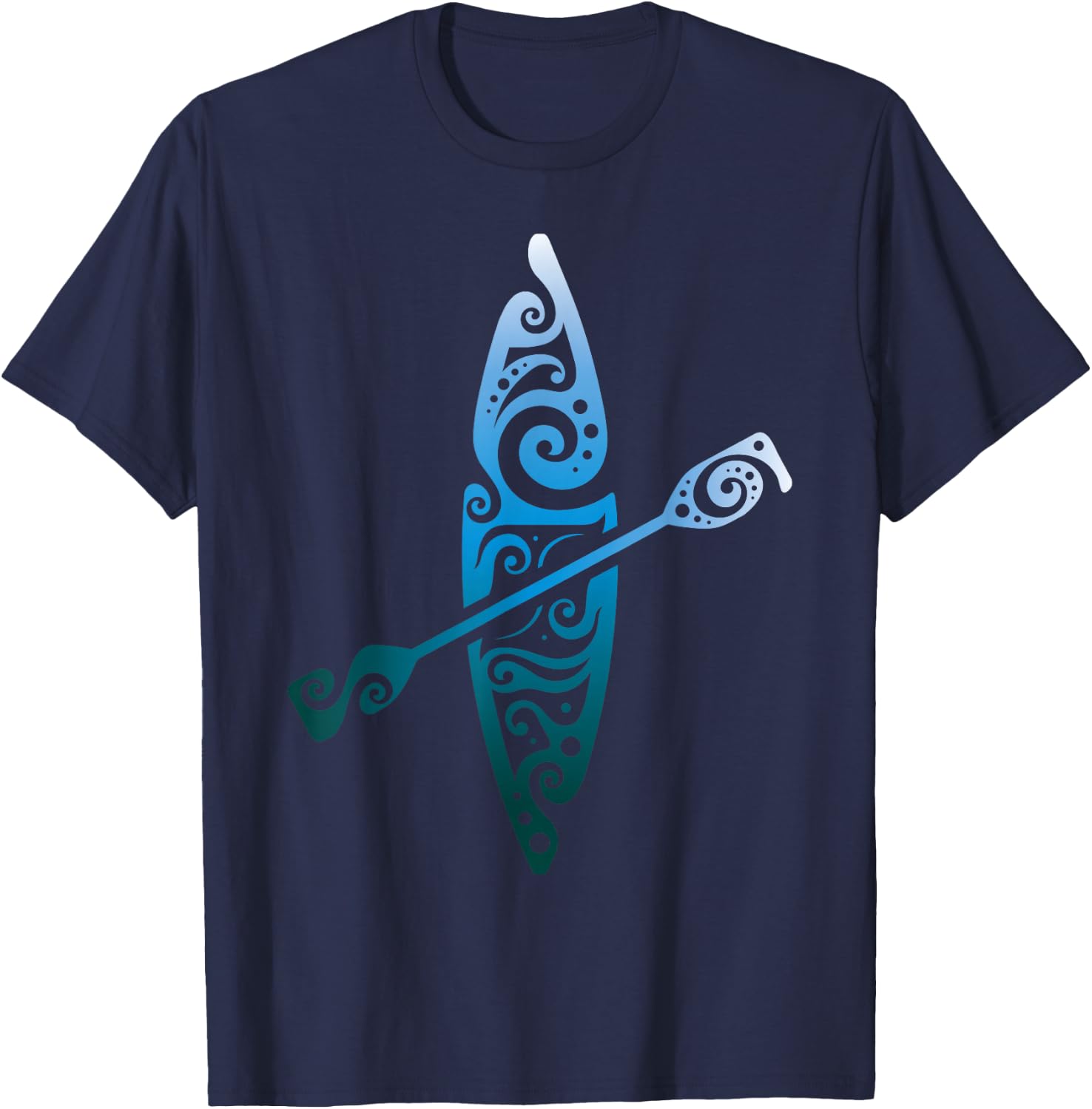 Kayaker Canoeing Paddling Boat Lover Kayak Water Sport T-Shirt - T-Shirt | Navy