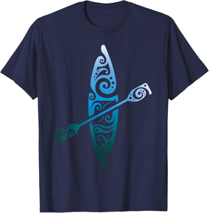 Kayaker Canoeing Paddling Boat Lover Kayak Water Sport T-Shirt - T-Shirt | Navy