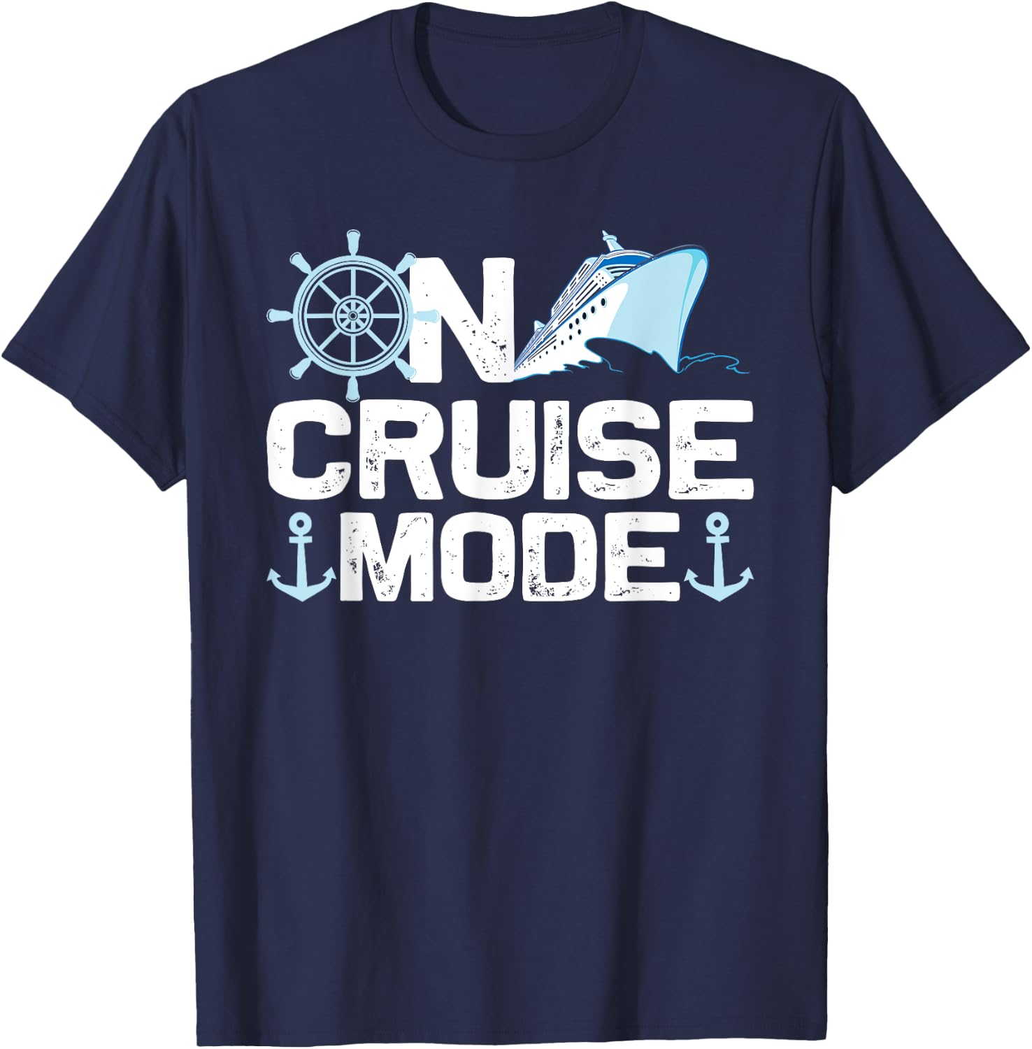 Cool Cruising Women Vacay Mode Cruise Vacation Trip T-Shirt - T-Shirt | Navy