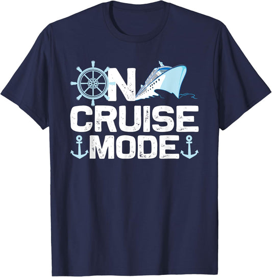 Cool Cruising Women Vacay Mode Cruise Vacation Trip T-Shirt - T-Shirt | Navy