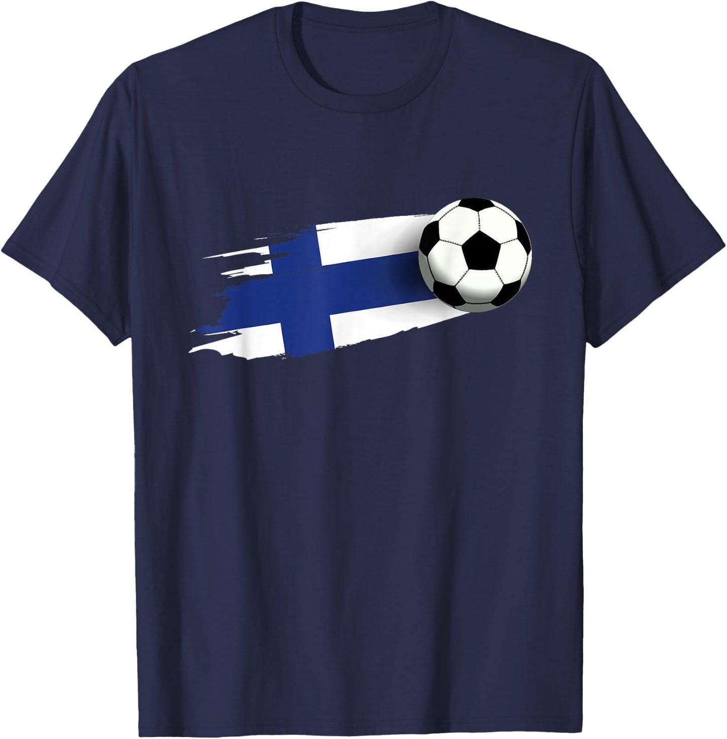Finland Flag Jersey Finnish Soccer Team Finnish T-Shirt - T-Shirt | Navy