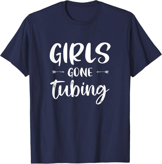 Girls Gone Tubing Women River Floating Swimming Tubing T-Shirt - T-Shirt | Navy