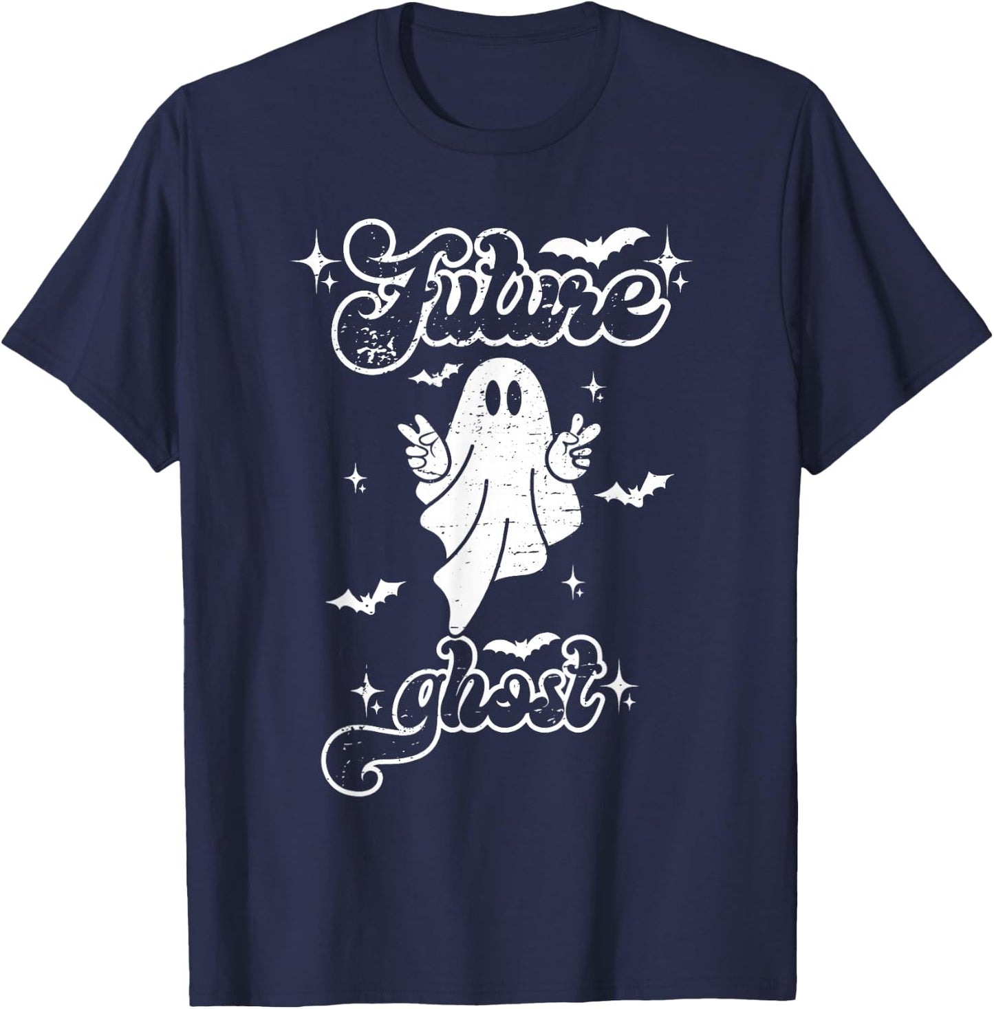 Future Ghost Funny Vintage Halloween Costume Men Women Kids T-Shirt - T-Shirt | Navy