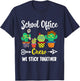 Matching Teacher Back to School Gifts School Office Crew, Funny Cactus Team School Office Squad Black T-Shirt - T-Shirt | Navy