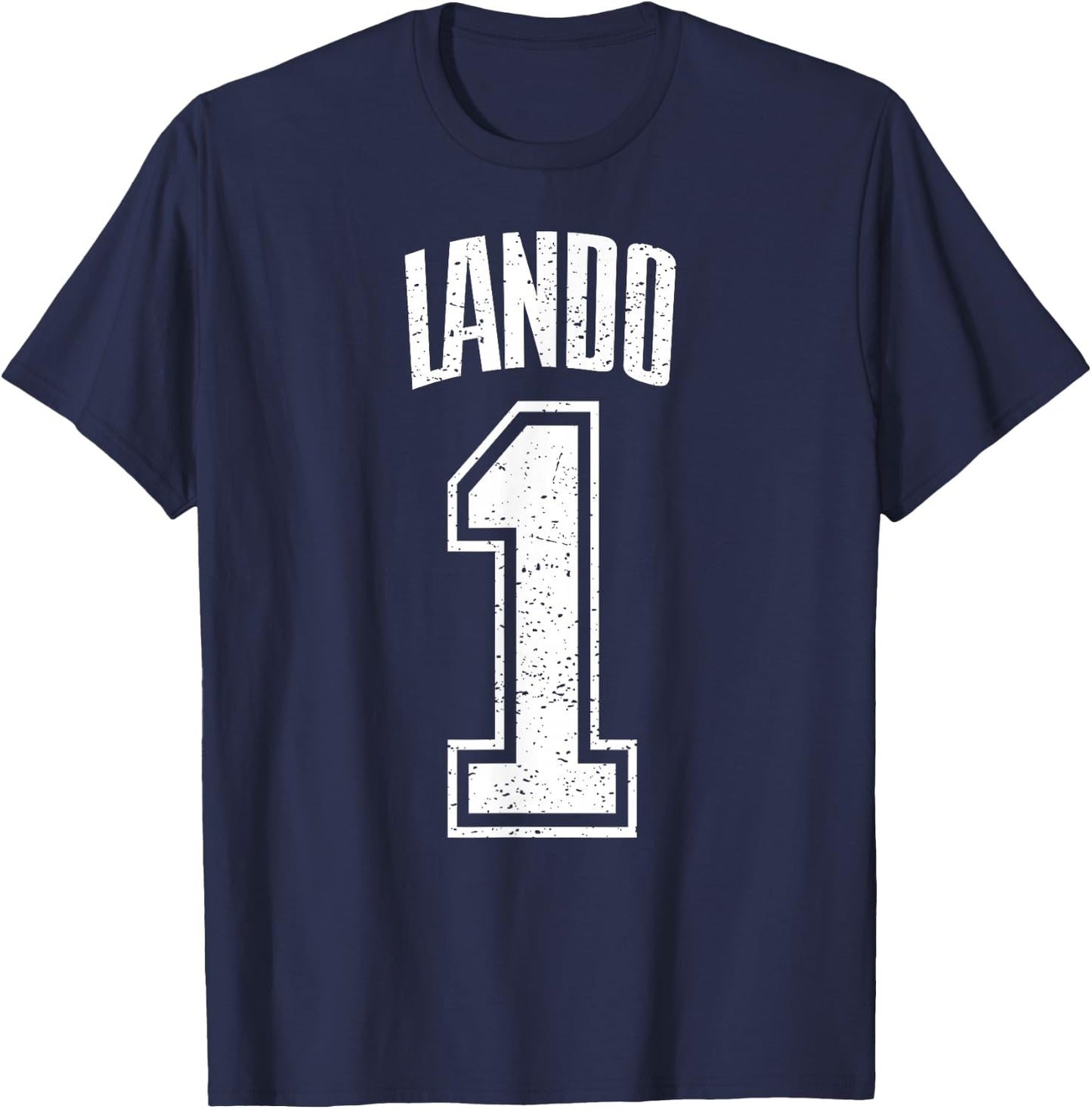 Lando Supporter Number 1 Biggest Fan T-Shirt - T-Shirt | Navy