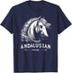 Andalusian Horse Riding Equestrian T-Shirt - T-Shirt | Navy
