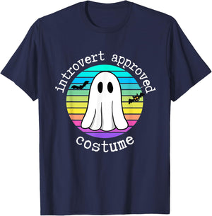 Introvert Approved Costume Funny Halloween Costume for Shy T-Shirt - T-Shirt | Navy