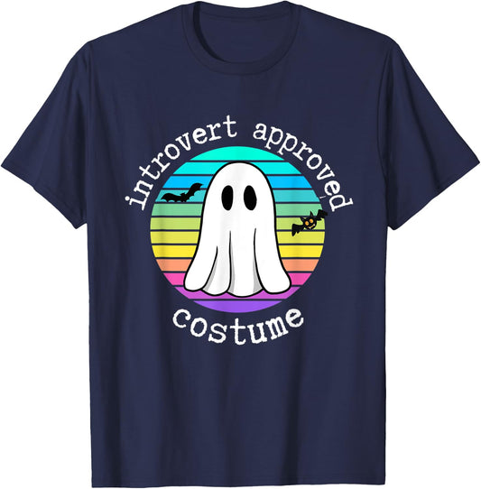 Introvert Approved Costume Funny Halloween Costume for Shy T-Shirt - T-Shirt | Navy