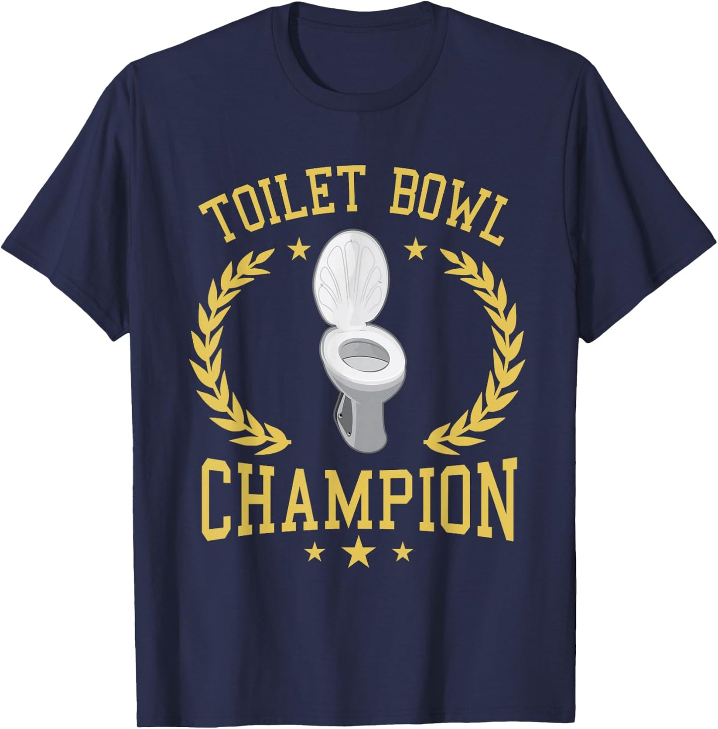 Toilet Bowl Champion Funny Fantasy Football Player T-Shirt - T-Shirt | Navy