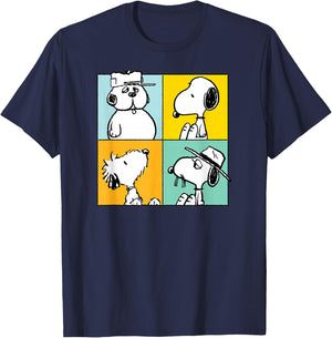 Peanuts Snoopy Siblings T-Shirt - T-Shirt | Navy
