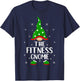 Matching Family Group The Fitness Gnome Christmas T-Shirt - T-Shirt | Navy