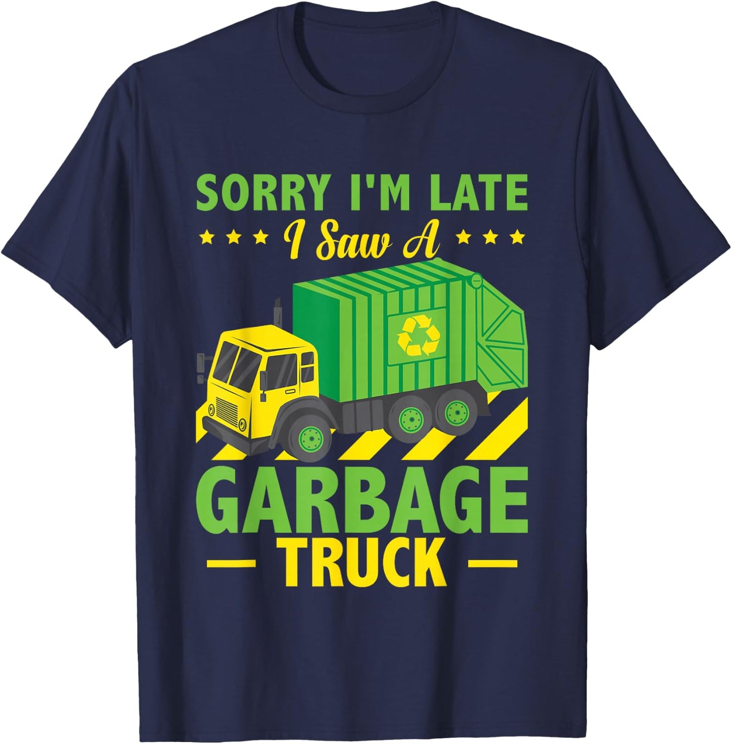 Trash Trucks Recycle Garbage Truck T-Shirt - T-Shirt | Navy