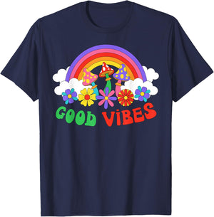 PEACE SIGN LOVE 60s 70s Tie Dye Hippie Halloween Costume T-Shirt - T-Shirt | Navy