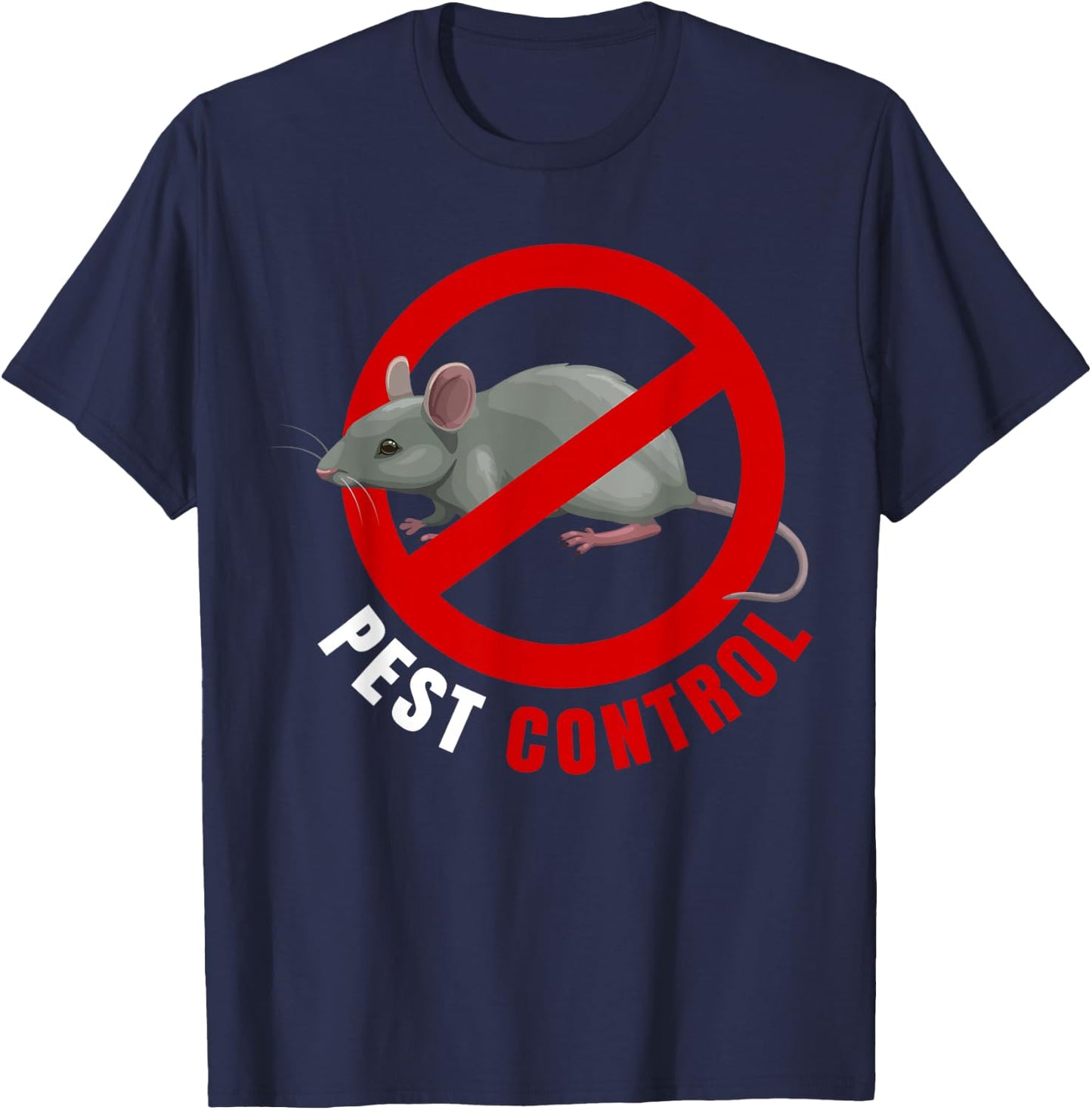 Best Control Mouse Rat Stop Sign T-Shirt - T-Shirt | Navy