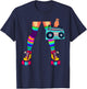Retro Rollerskates Funny 80's Roller Disco Skating Girl T-Shirt - T-Shirt | Navy