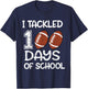 Boys Kids I Tackled 100 Days Of School Football 100th Day T-Shirt - T-Shirt | Navy