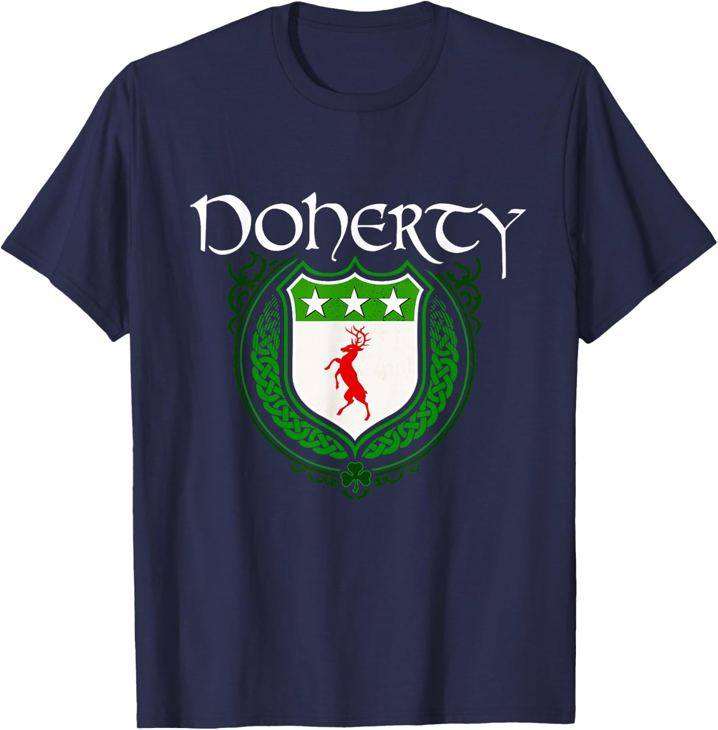 Doherty Surname Irish Clan Tartan Badge Ireland T-Shirt - T-Shirt | Navy