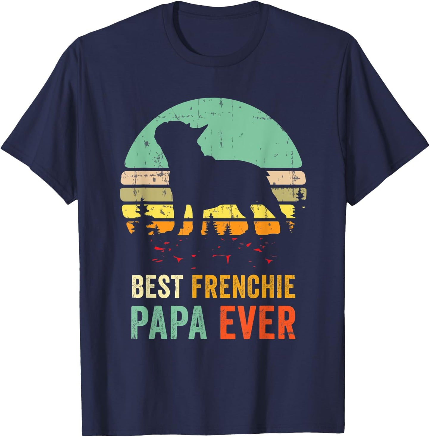 Frenchie Papa French Bulldog Dad Dog Lover Pet Owner Grandpa Women T-Shirt - T-Shirt | Navy