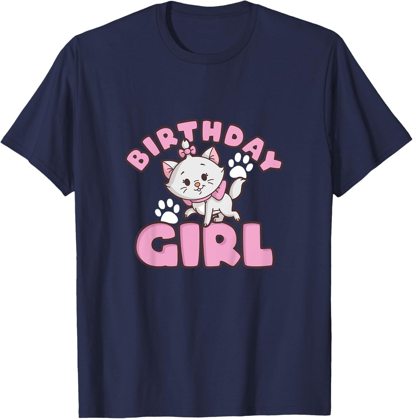 Kids Disney The Aristocats Birthday Girl Cute Marie Logo Youth T-Shirt - T-Shirt | Navy