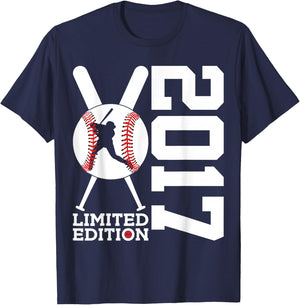 8th BIRTHDAY BASEBALL LIMITED EDITION 2017 T-Shirt - T-Shirt | Navy
