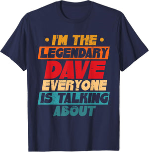 Legendary Dave Retro T-Shirt - T-Shirt | Navy