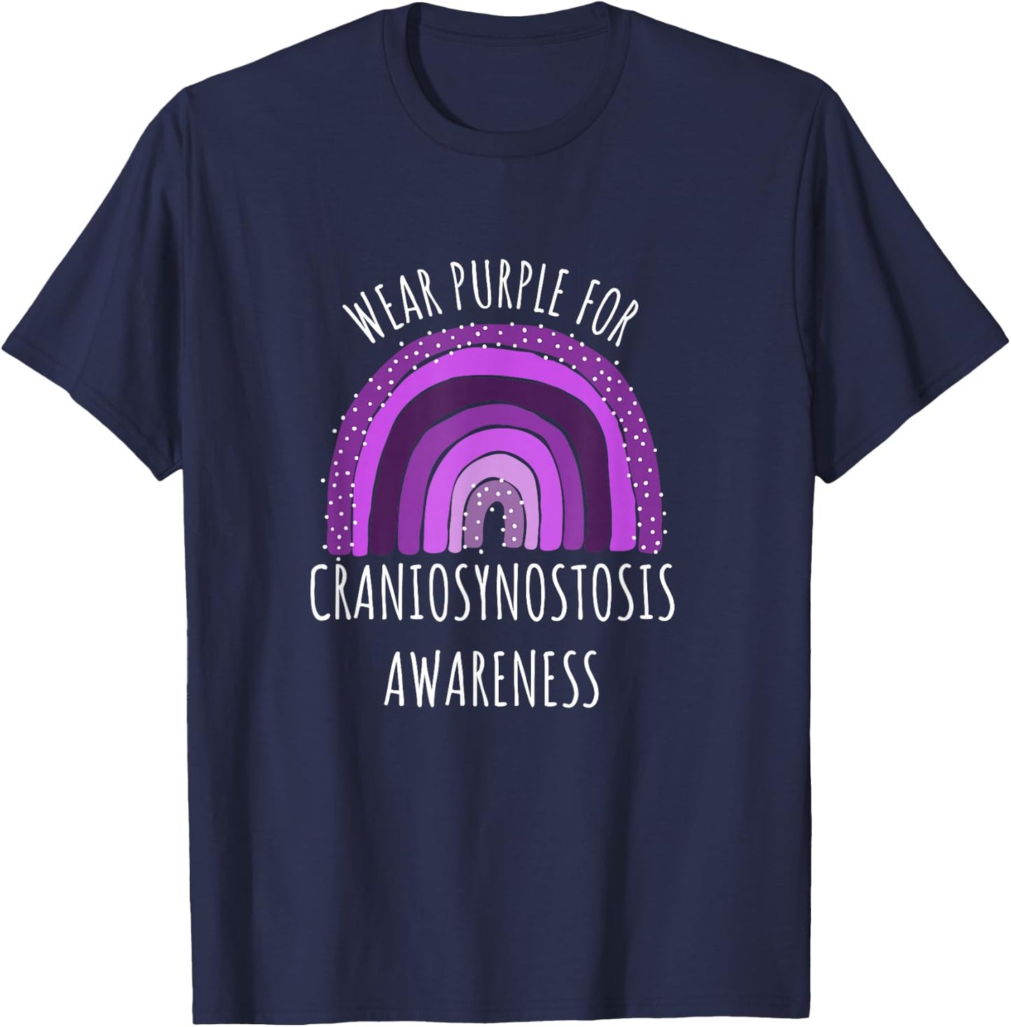 Wear Purple For Craniosynostosis Awareness Month T-Shirt - T-Shirt | Navy