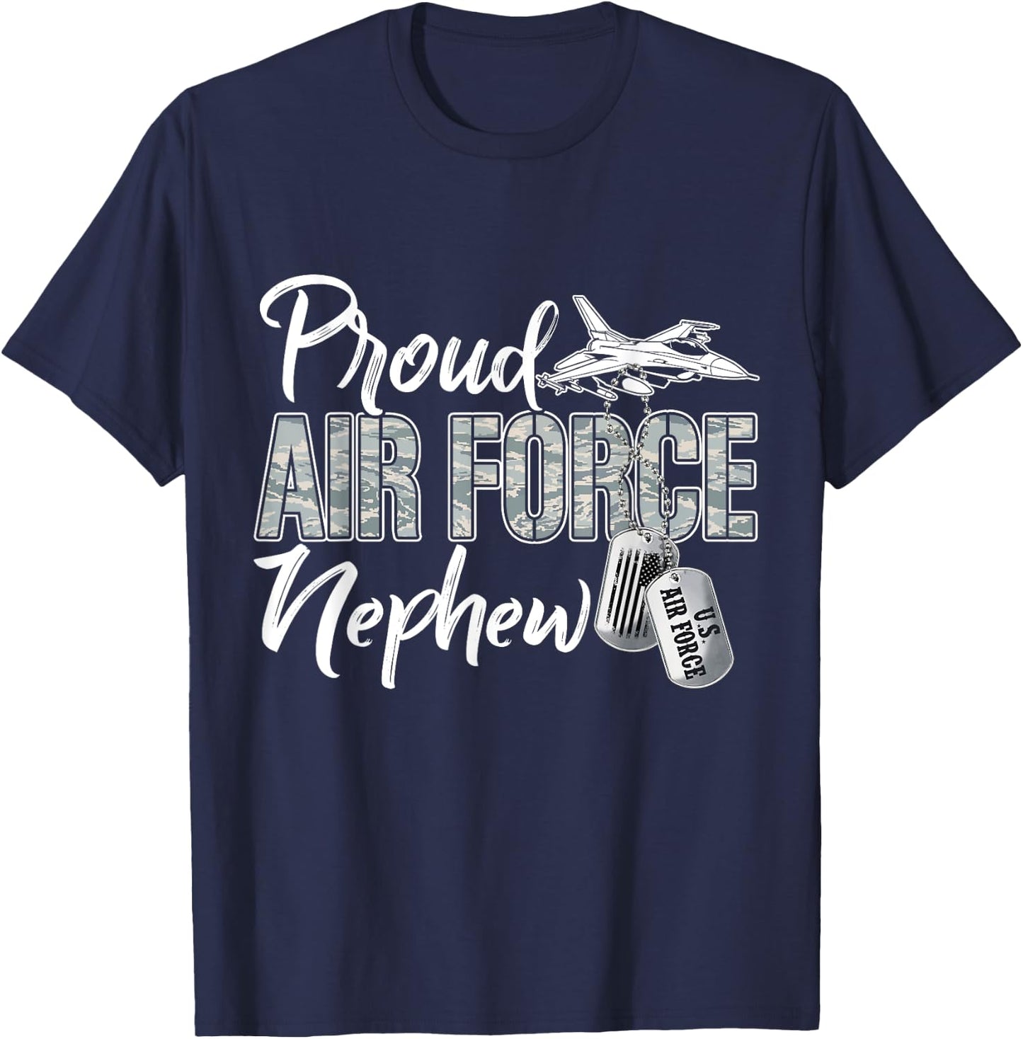 Proud Air Force Nephew Air Force Graduation USAF Nephew T-Shirt - T-Shirt | Navy