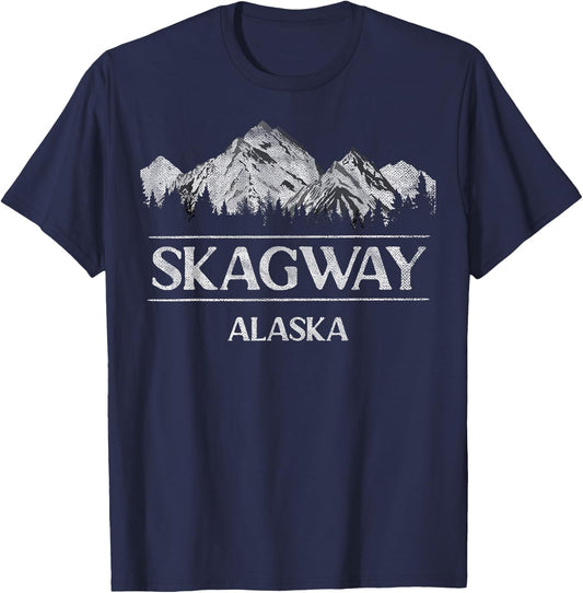 Skagway Alaska Alaskan Wildlife Roadtrip Vacation T-Shirt - T-Shirt | Navy