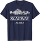 Skagway Alaska Alaskan Wildlife Roadtrip Vacation T-Shirt - T-Shirt | Navy