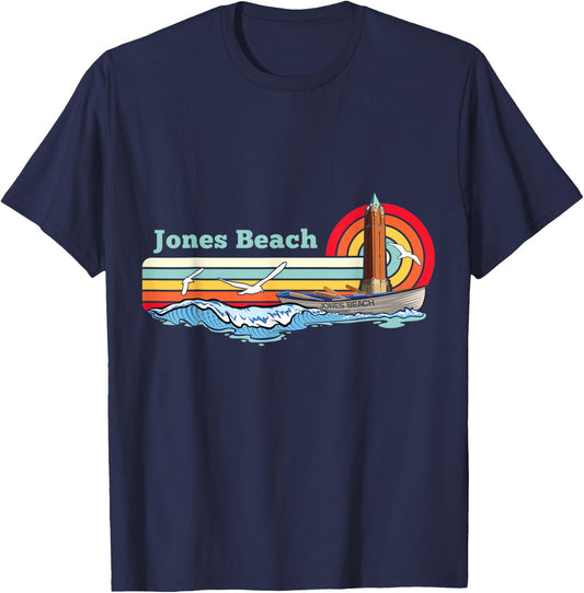 Awesome Jones Beach Long Island New York T-Shirt - T-Shirt | Navy