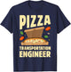 Pizza Transportation Engineer Funny Food Delivery Guy Retro T-Shirt - T-Shirt | Navy