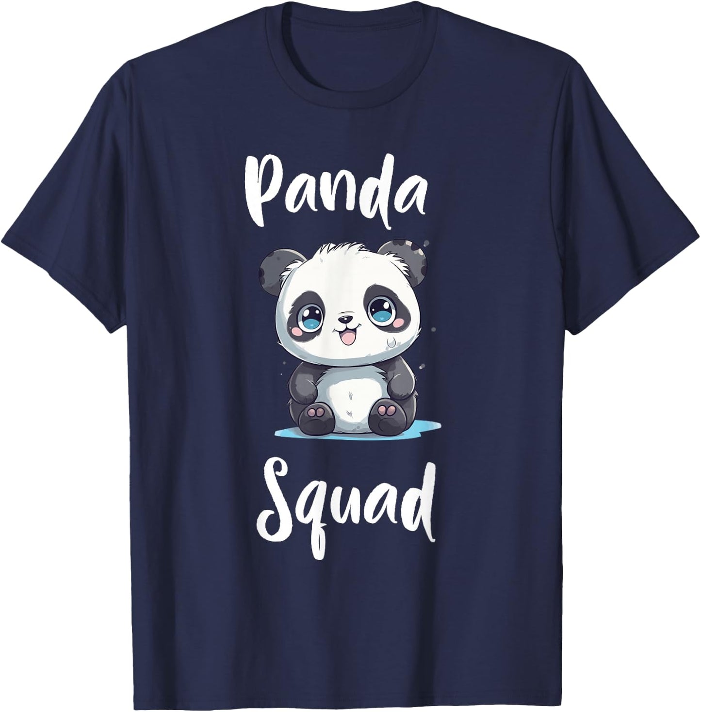 Panda Squad Cute Panda Kids T-Shirt - T-Shirt | Navy