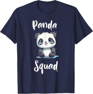 Panda Squad Cute Panda Kids T-Shirt - T-Shirt | Navy