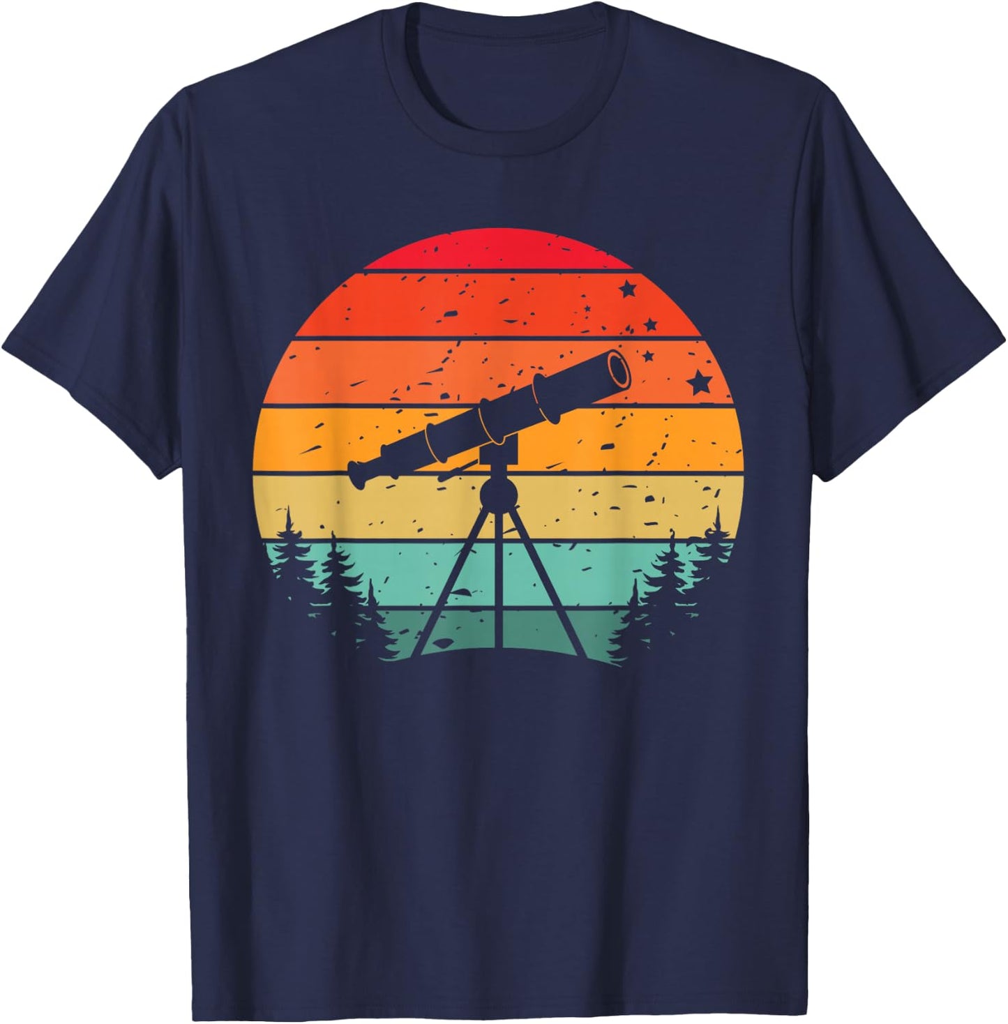Telescope Astrophotography Telescope Cosmic Photography T-Shirt - T-Shirt | Navy