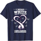 I Wear White For My Husband Lung Cancer Awareness T-Shirt - T-Shirt | Navy
