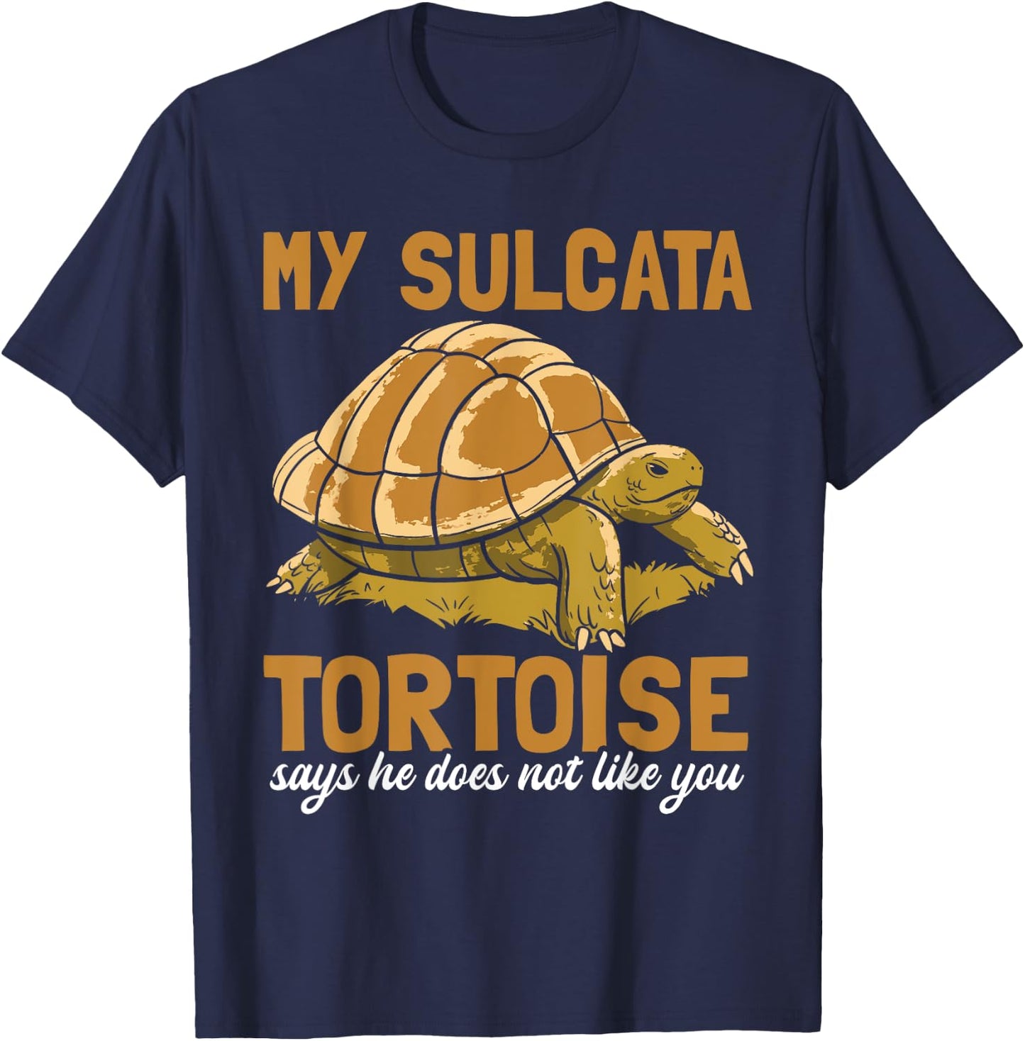 Sulcata Tortoise Funny Turtle African Wild animal Souvenir T-Shirt - T-Shirt | Navy