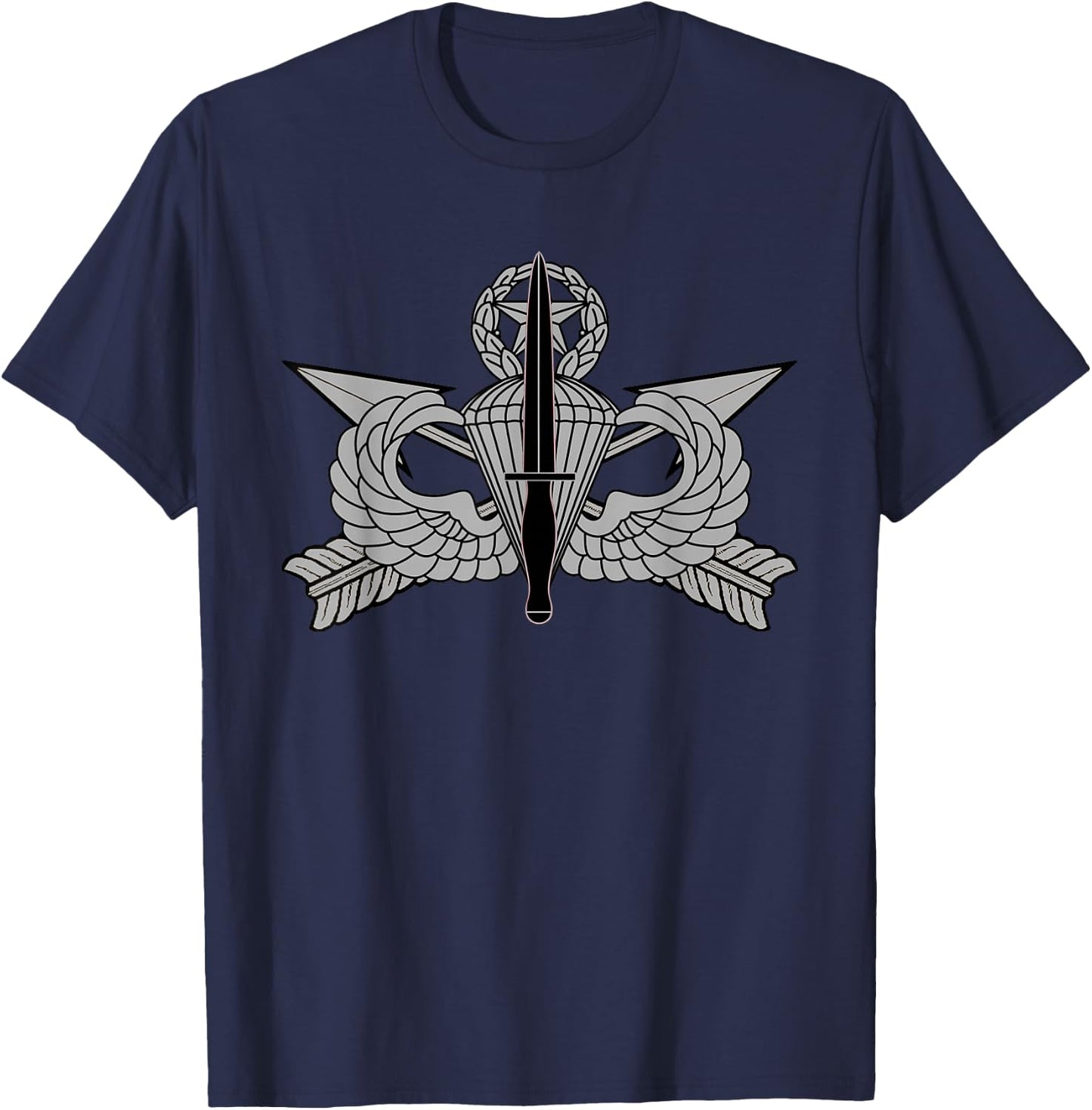 US Special Forces USASOC Jumpmaster Airborne Wings T-Shirt - T-Shirt | Navy