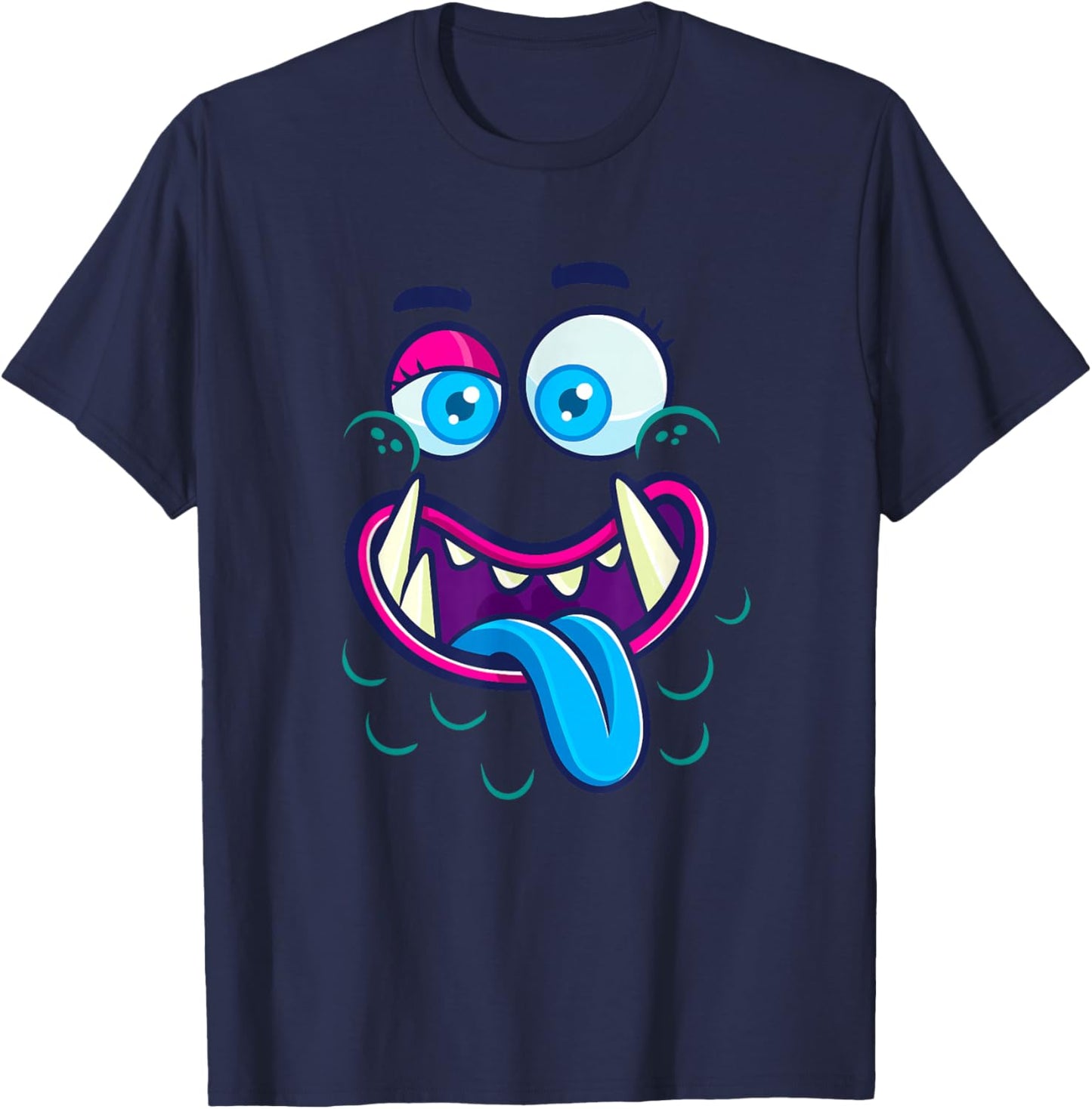 Cute Monster Face Halloween Group Costume T-Shirt - T-Shirt | Navy