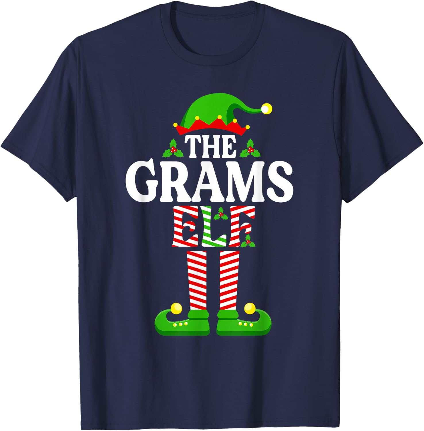I'm The Grams Elf Shirt Funny Christmas Family Matching T-Shirt - T-Shirt | Navy