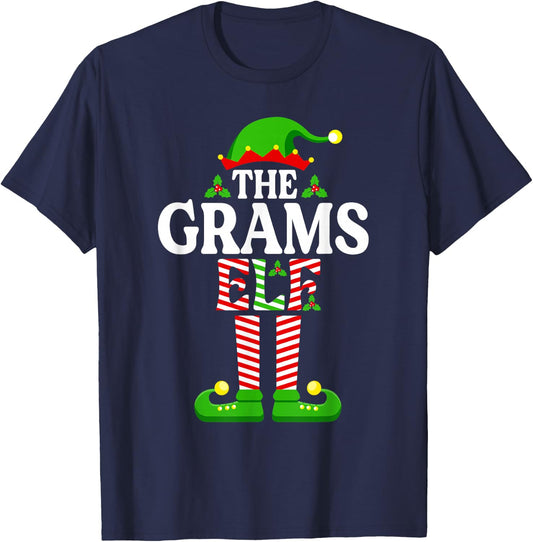 I'm The Grams Elf Shirt Funny Christmas Family Matching T-Shirt - T-Shirt | Navy