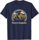 Snowbasin Mountains Utah Hiking Outdoors Retro T-Shirt - T-Shirt | Navy