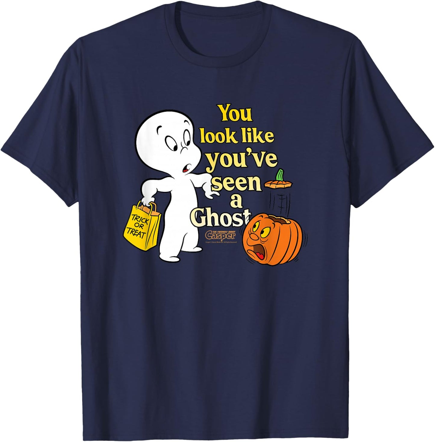 Casper the Friendly Ghost Halloween Like You've Seen a Ghost T-Shirt - T-Shirt | Navy