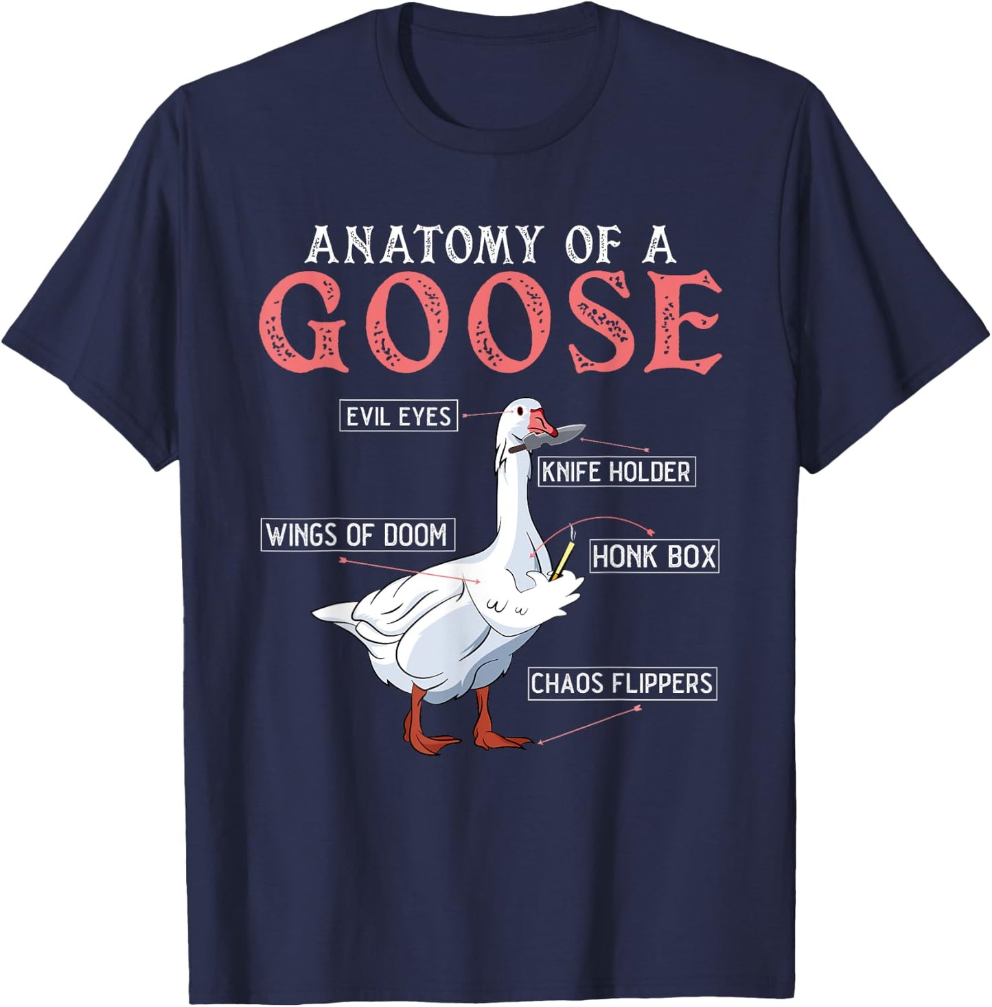 Goose Meme Geese Meme from Goose University Honk T-Shirt - T-Shirt | Navy