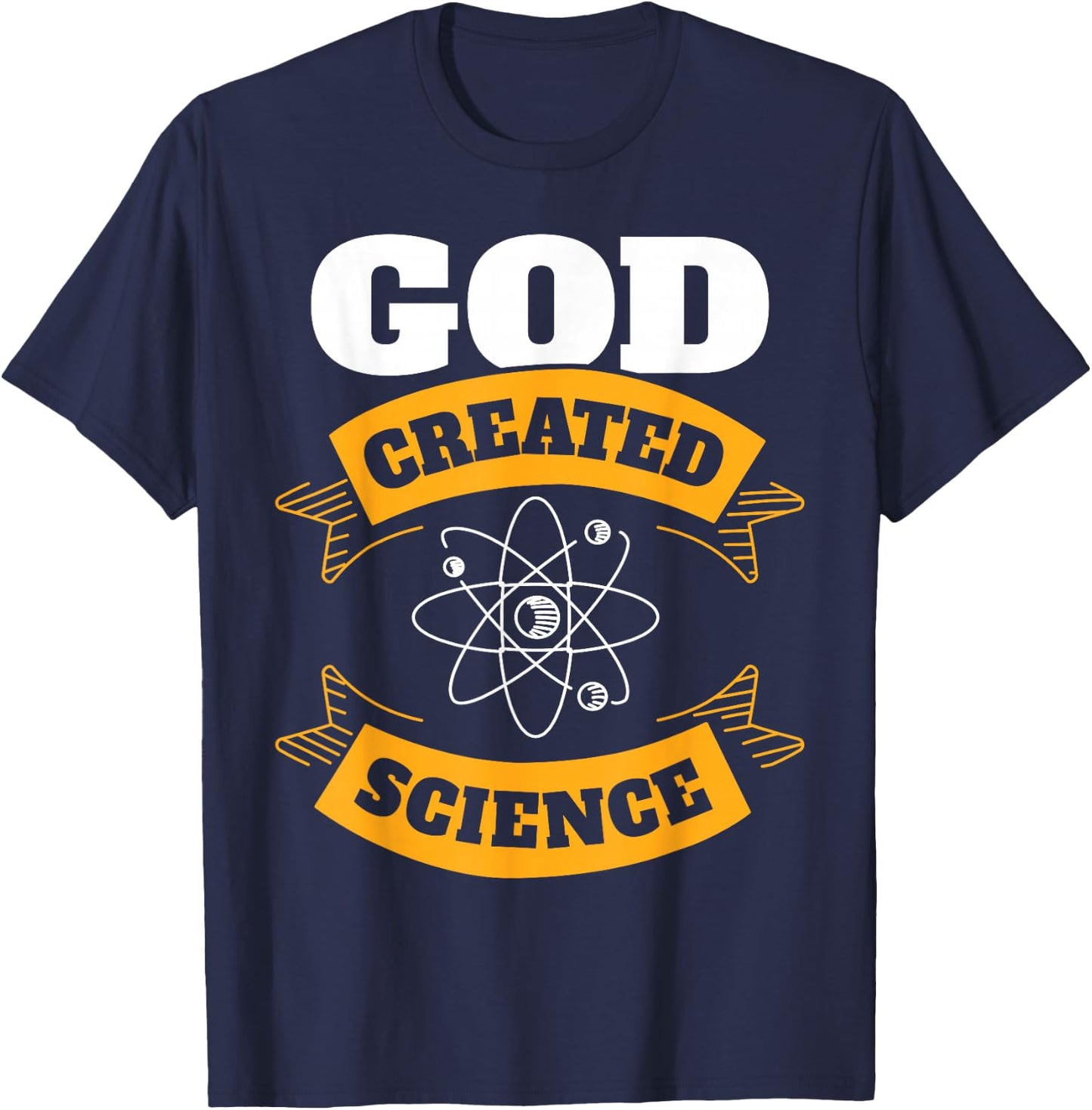God Created Science - Christian T-Shirt - T-Shirt | Navy