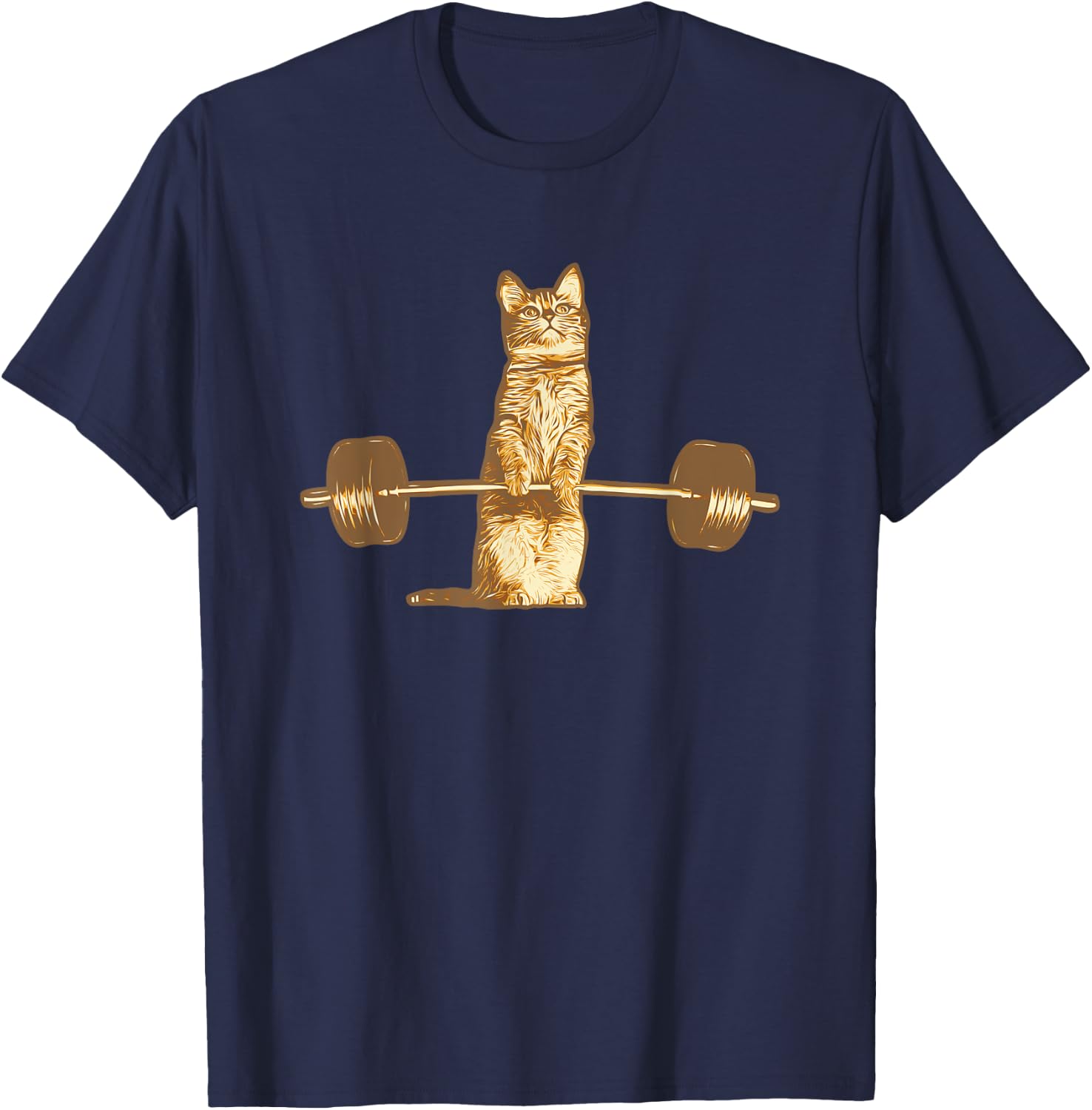 Cat Deadlifts Meow Weightlifting Bodybuilding Gym T-Shirt - T-Shirt | Navy